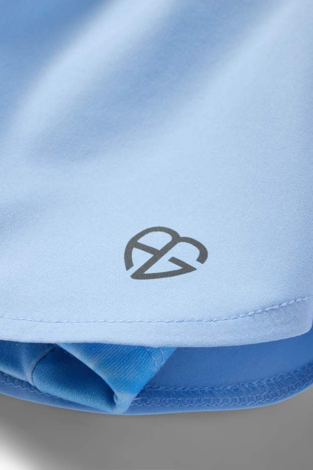 Children Girls - Technical shorts - 2-in-1 look - light blue