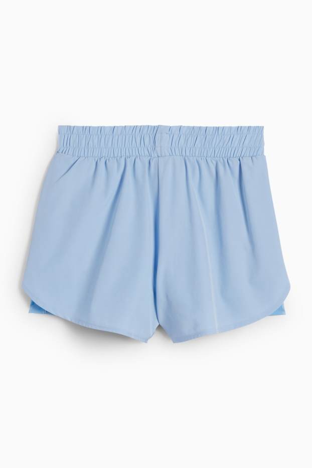 Children Girls - Technical shorts - 2-in-1 look - light blue
