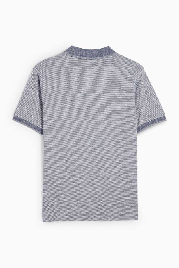 Herren - Poloshirt - Regular Fit - gestreift - blau