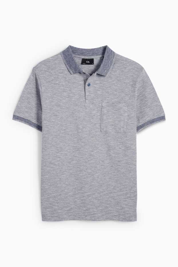 Herren - Poloshirt - Regular Fit - gestreift - blau