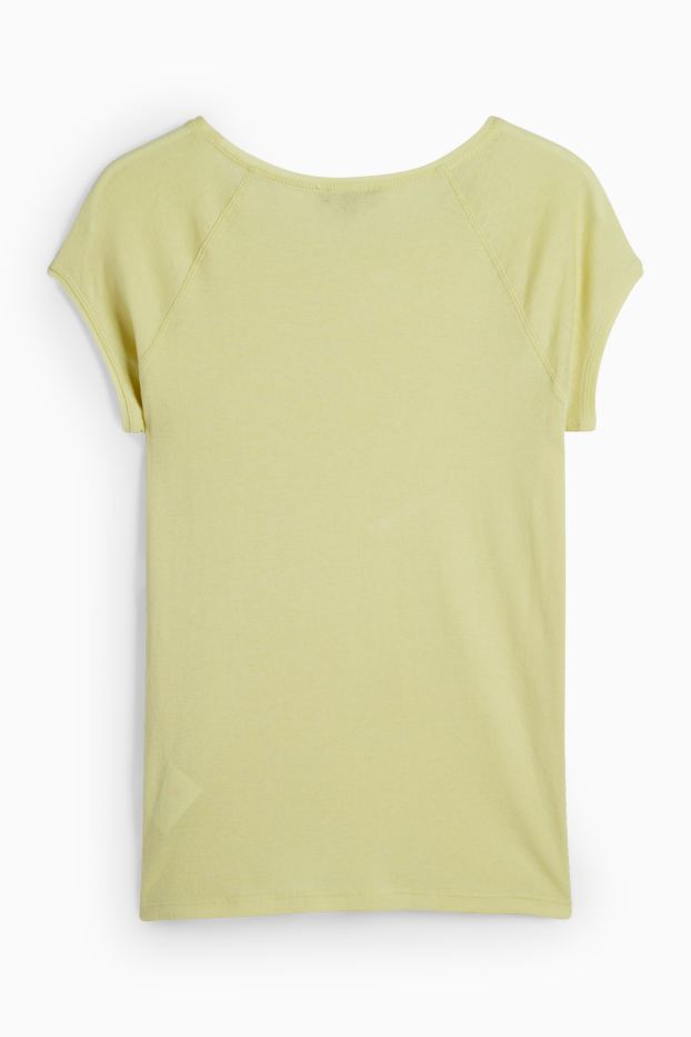 Dames - Basic T-shirt - regular fit - lichtgroen