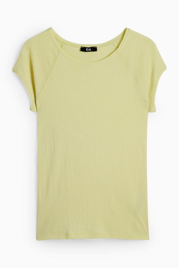 Dames - Basic T-shirt - regular fit - lichtgroen