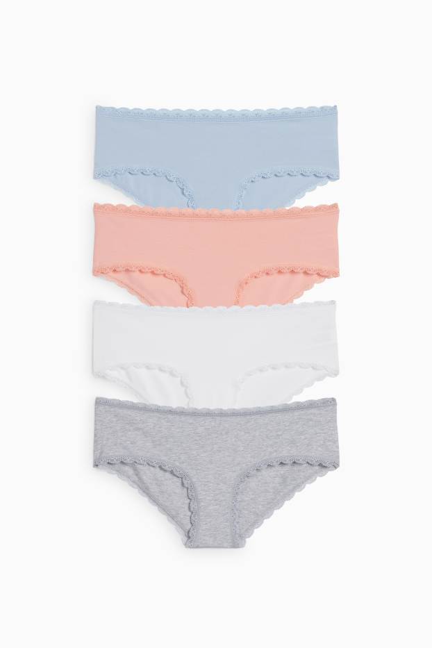 Femei - Multipack 4 perechi - chiloți hipster - gri