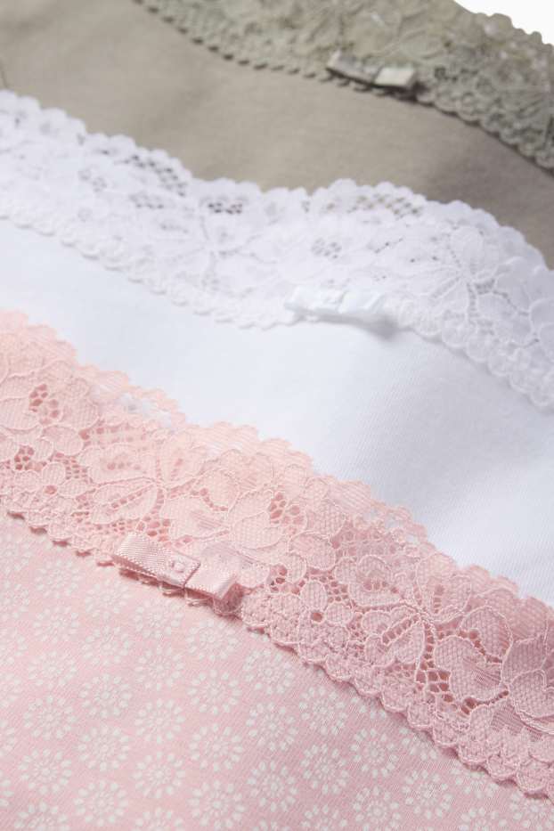 Dames - Set van 3 - slip - roze