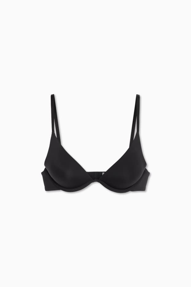 Women - Underwire bra - PLUNGE - padded - black