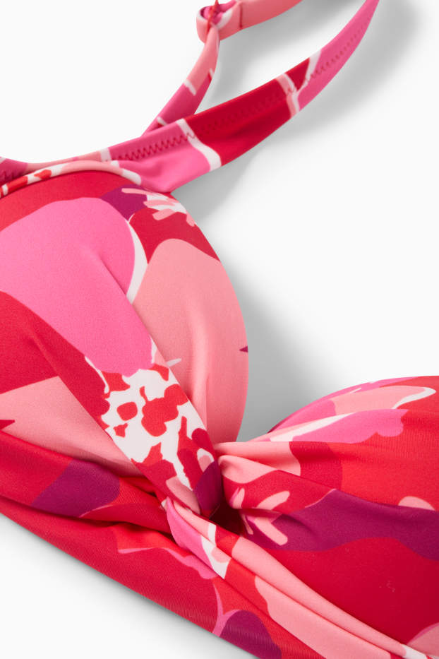Dames - Bikinitop - voorgevormd - LYCRA® XTRA LIFE™ - gebloemd - rood