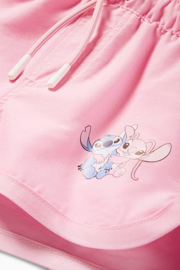 Děti - dívky - Lilo & Stitch - koupací šortky - růžová