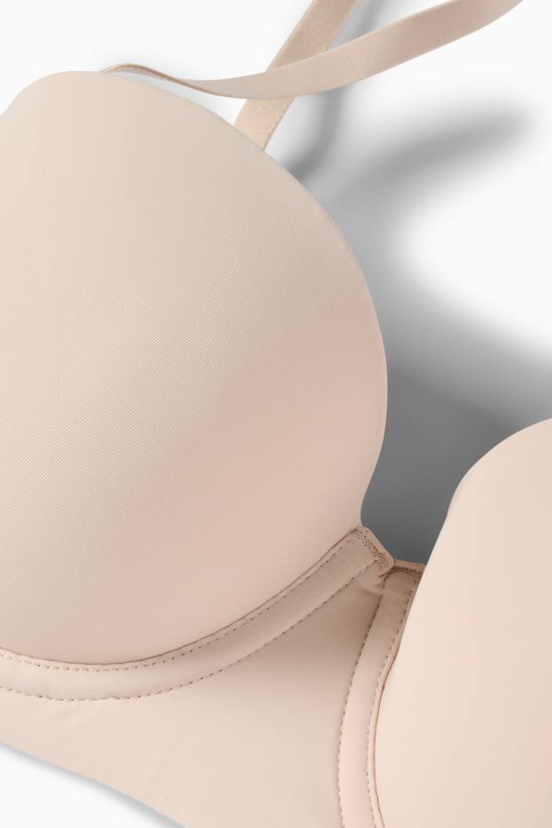 Women - Underwire bra - BALCONETTE - padded - LYCRA® - light beige