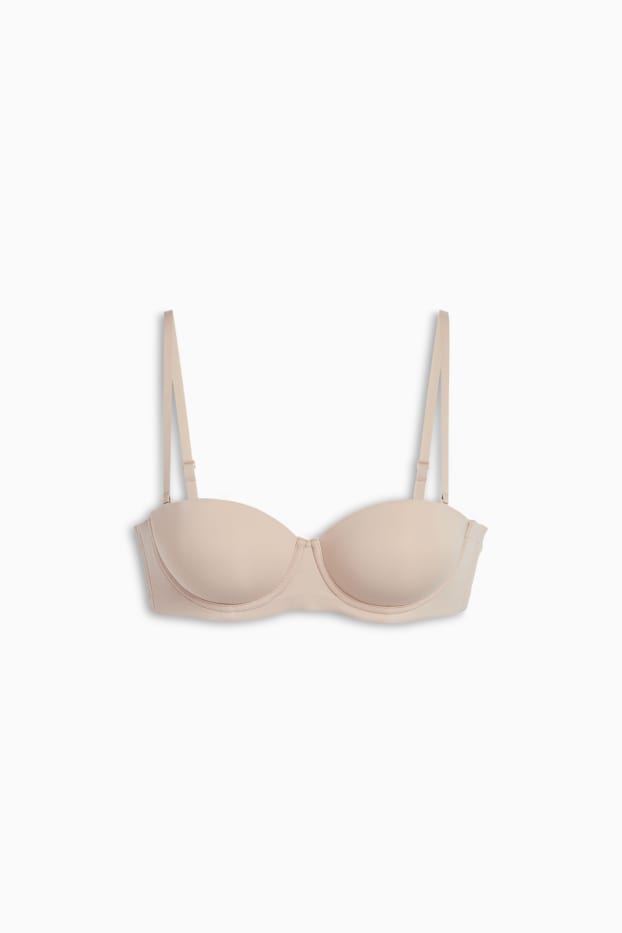 Women - Underwire bra - BALCONETTE - padded - LYCRA® - light beige