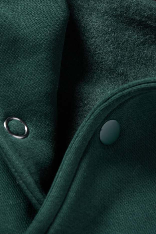 Bambini - Minecraft - giacca college con cappuccio - verde scuro