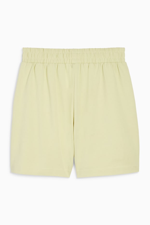 Femmes - Short basique en molleton - vert clair