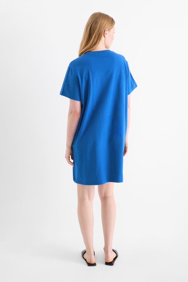 Femmes - Robe-T-shirt - bleu