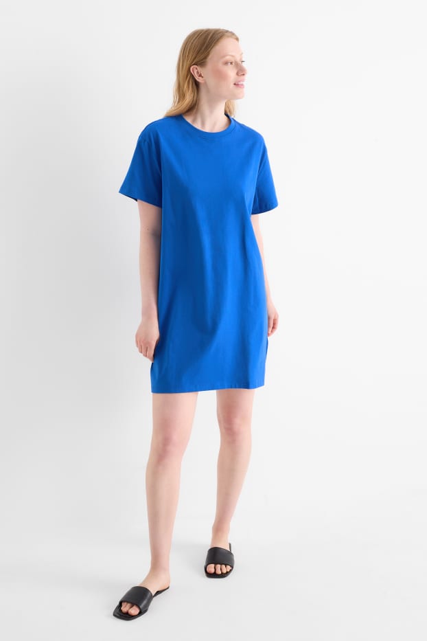Femmes - Robe-T-shirt - bleu