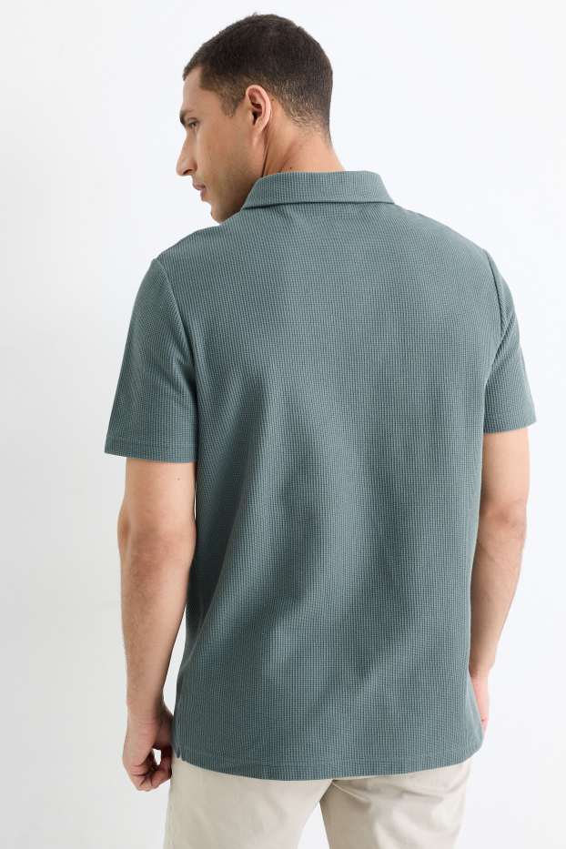 Herren - Poloshirt - strukturiert - grün