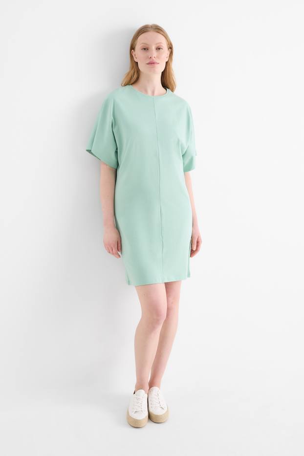 Women - T-shirt dress - light green