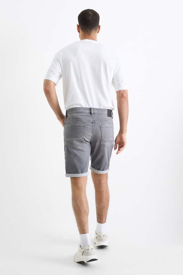 Men - Denim shorts - Flex jog denim - LYCRA® - denim-light gray