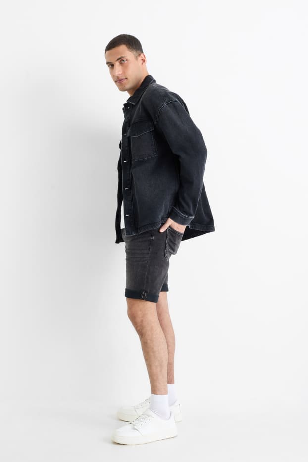Hommes - Short en jean - Flex jog denim - LYCRA® - jean gris foncé