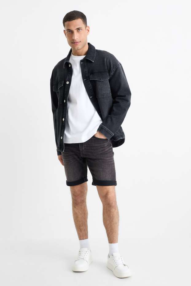 Hommes - Short en jean - Flex jog denim - LYCRA® - jean gris foncé