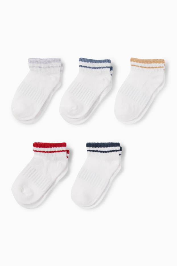 Baby Boys - Multipack of 5 - baby trainer socks - cremewhite