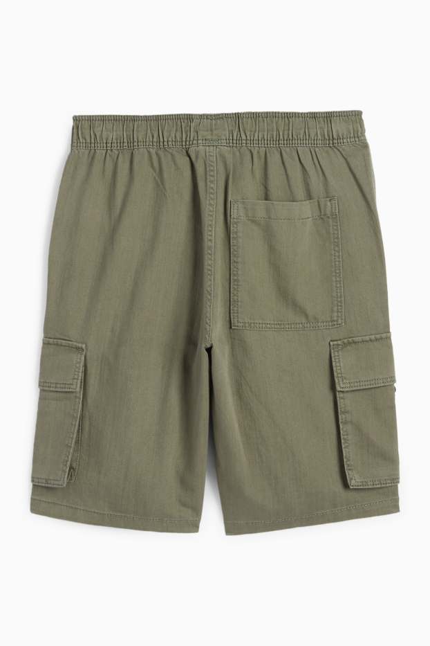 Kinderen: jongens - Cargoshorts - donkergroen