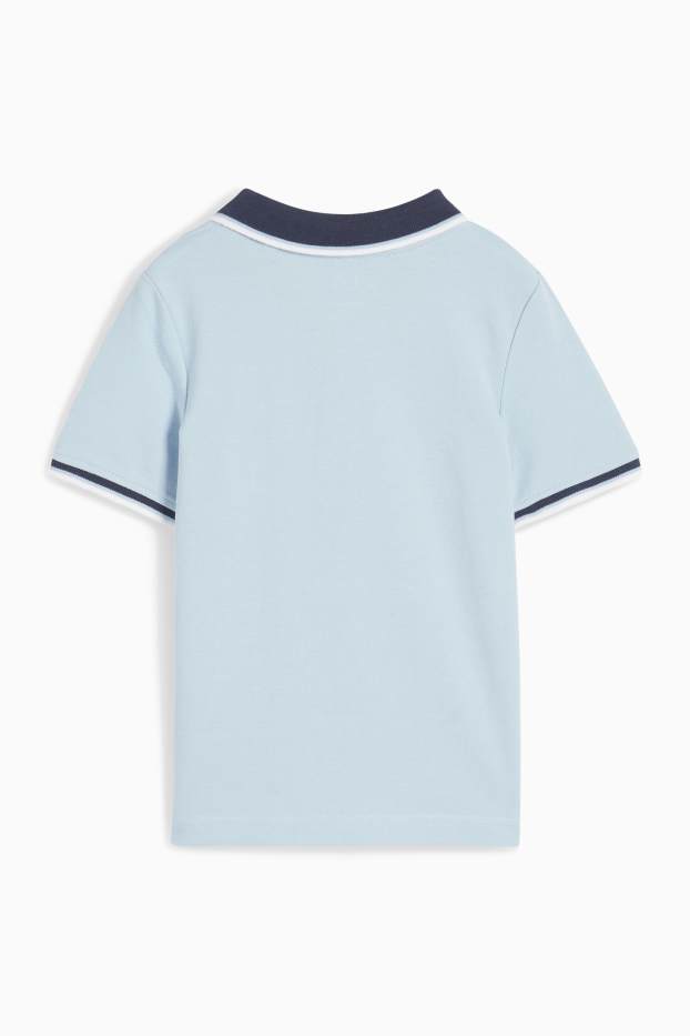 Enfants garçons - Tracteur - polo - bleu clair