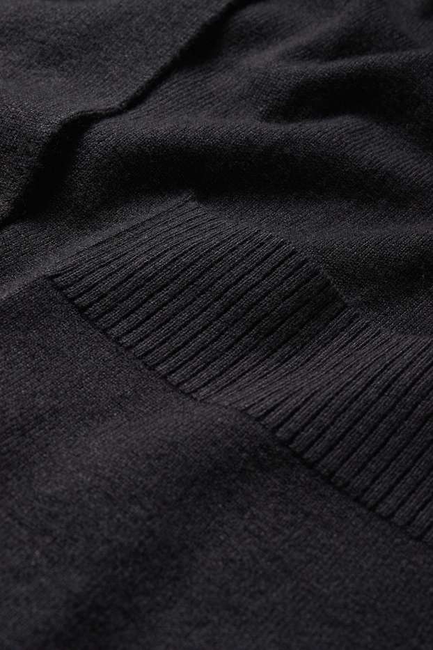 Femmes - Gilet long en maille - noir