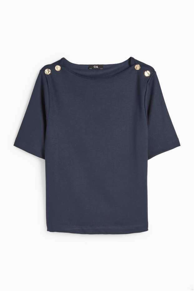 Femmes - T-shirt - regular fit - bleu foncé
