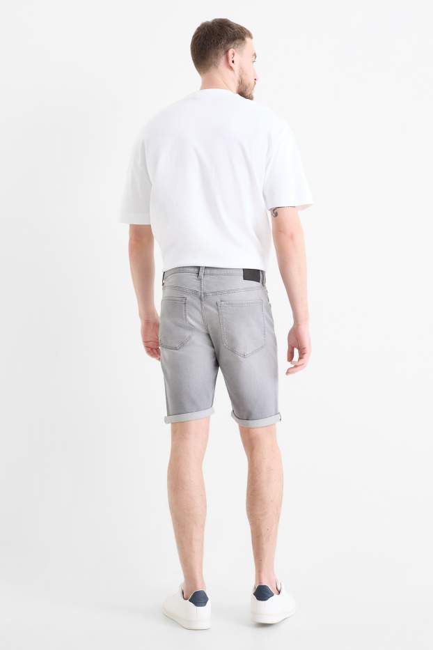 Heren - Korte spijkerbroek - LYCRA® - jeanslichtgrijs