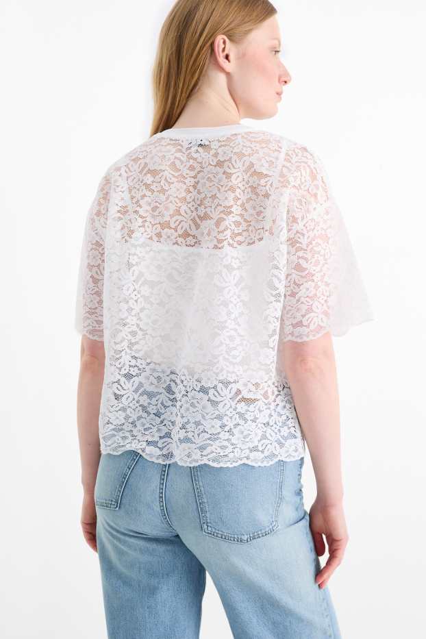 Damen - T-Shirt - Regular Fit - weiss