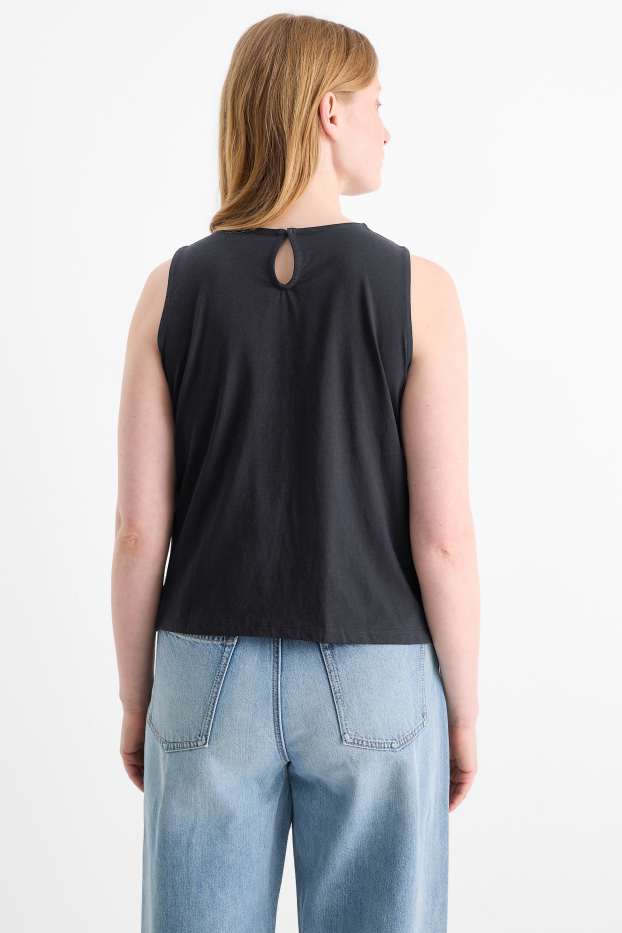 Damen - Spitzentop - schwarz