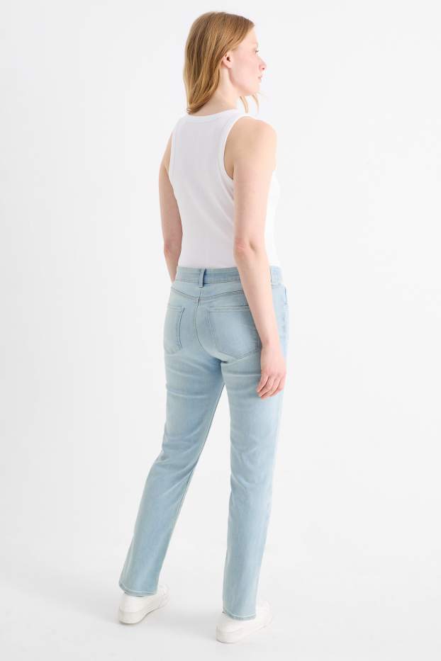 Damen - Slim Jeans - Mid Waist - Shaping-Jeans - LYCRA® - helljeansblau