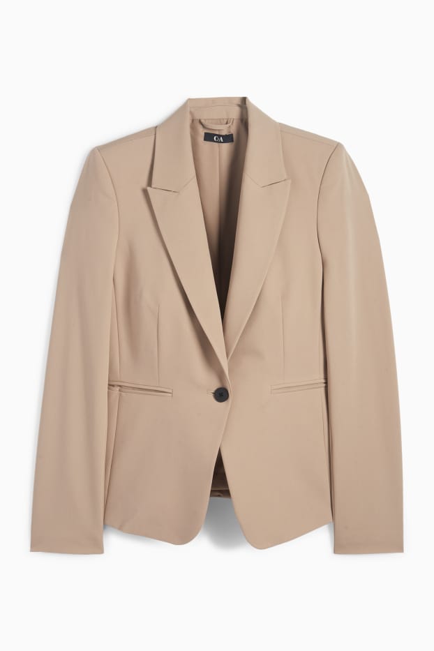 Damen - Business-Blazer - tailliert - taupe
