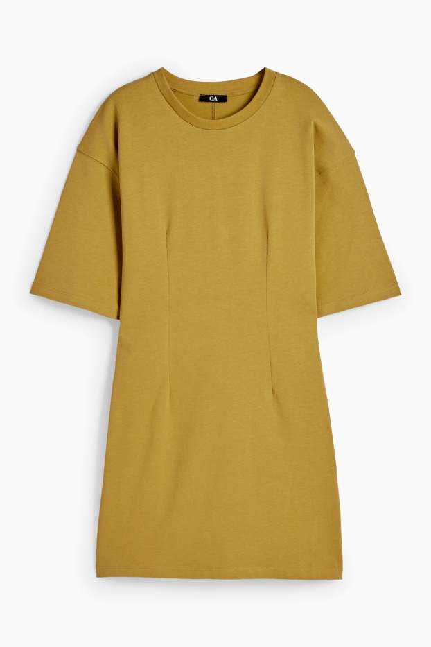 Donna - Vestito a t-shirt - giallo senape