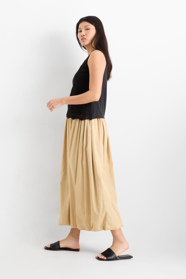 Dames - Ballonrok - beige