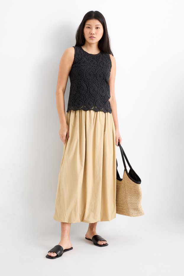 Dames - Ballonrok - beige
