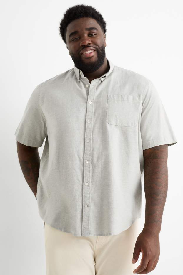 Heren - Overhemd - regular fit - button down - lichtgroen