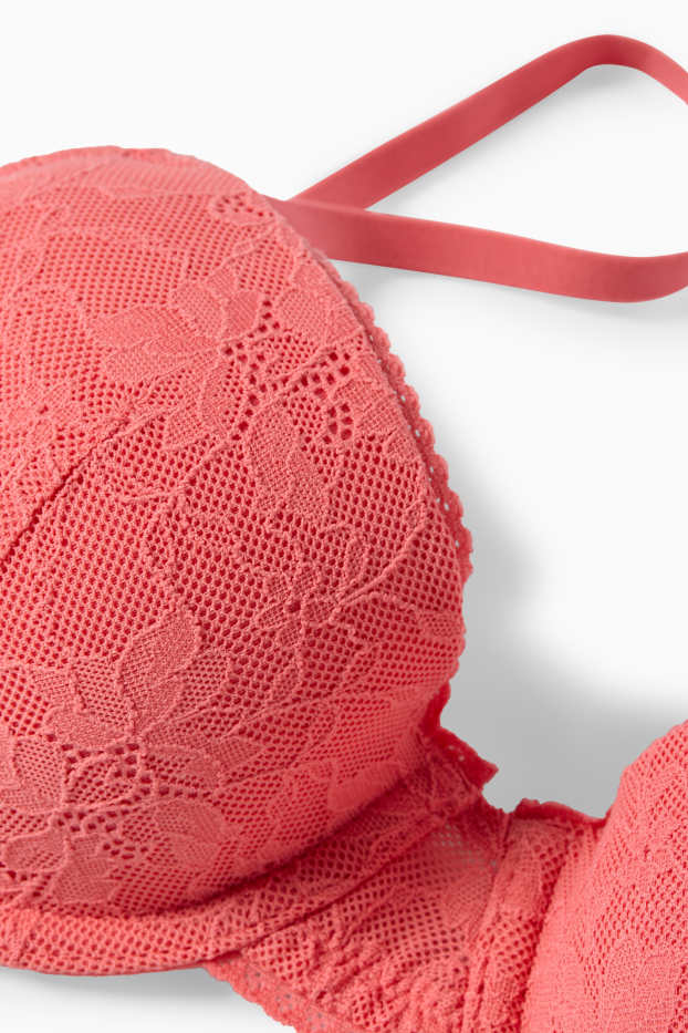 Donna - Reggiseno con ferretti - DEMI - imbottito - salmone