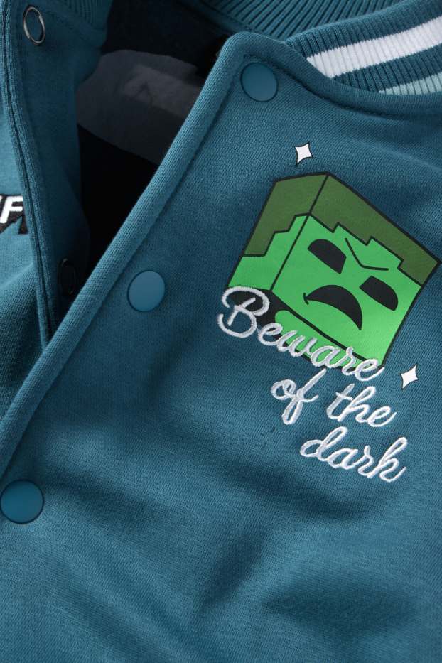 Bambini - Minecraft - giacca college - blu