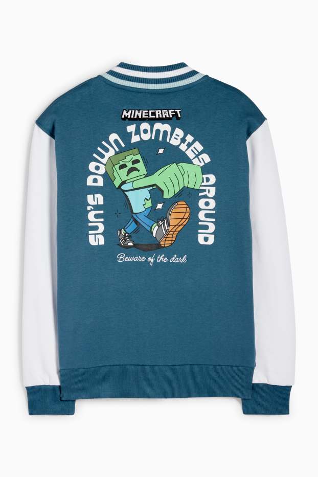 Bambini - Minecraft - giacca college - blu