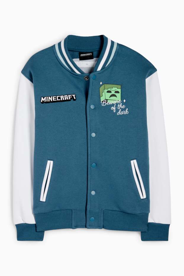 Bambini - Minecraft - giacca college - blu