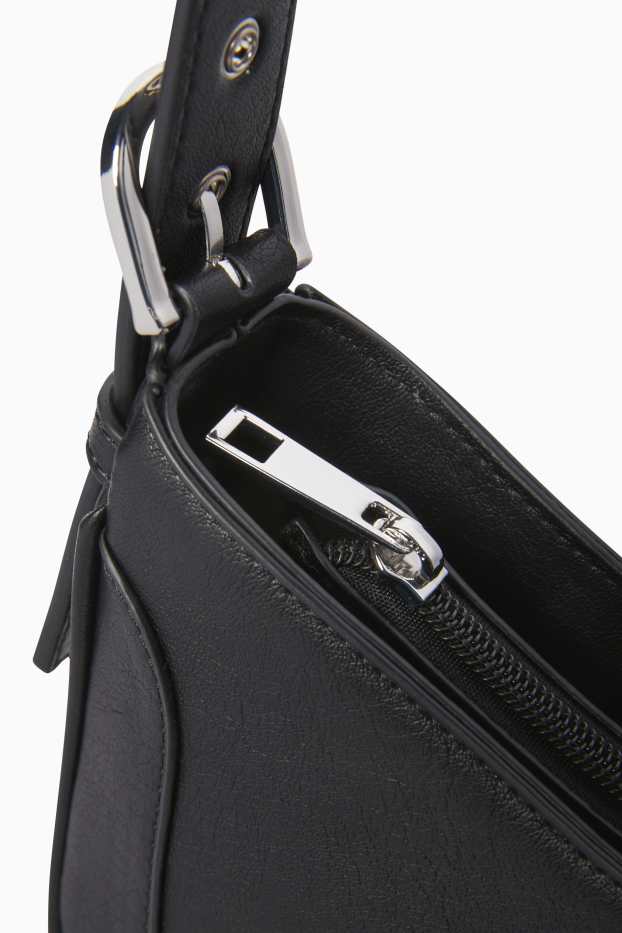 Women - Shoulder bag - faux leather - black