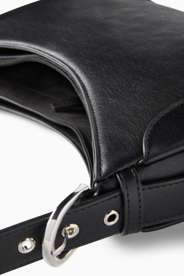 Women - Shoulder bag - faux leather - black