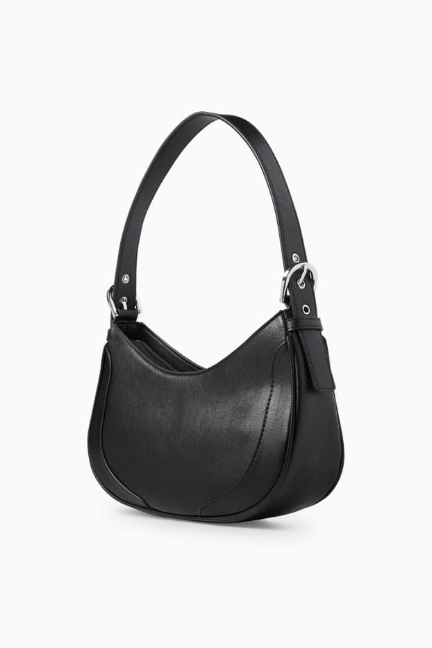 Women - Shoulder bag - faux leather - black