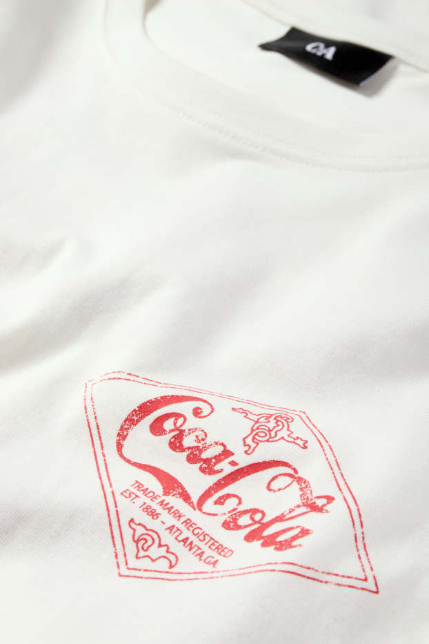 Herren - T-Shirt - Regular Fit - Coca-Cola - weiß