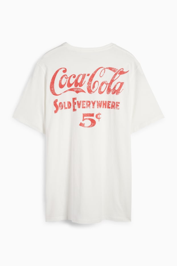 Herren - T-Shirt - Regular Fit - Coca-Cola - weiß