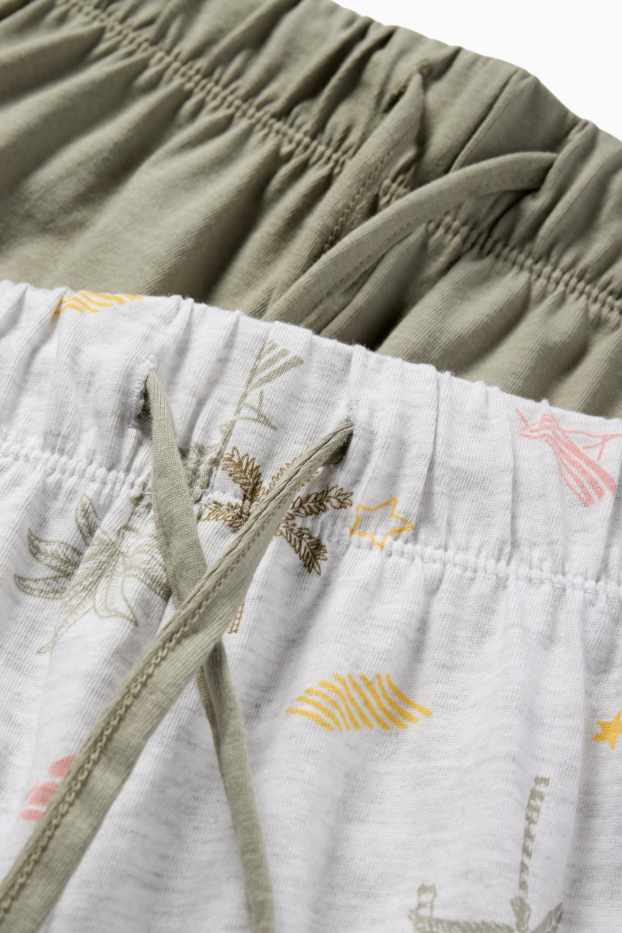 Donna - Confezione da 2 - shorts pigiama - grigio chiaro melange