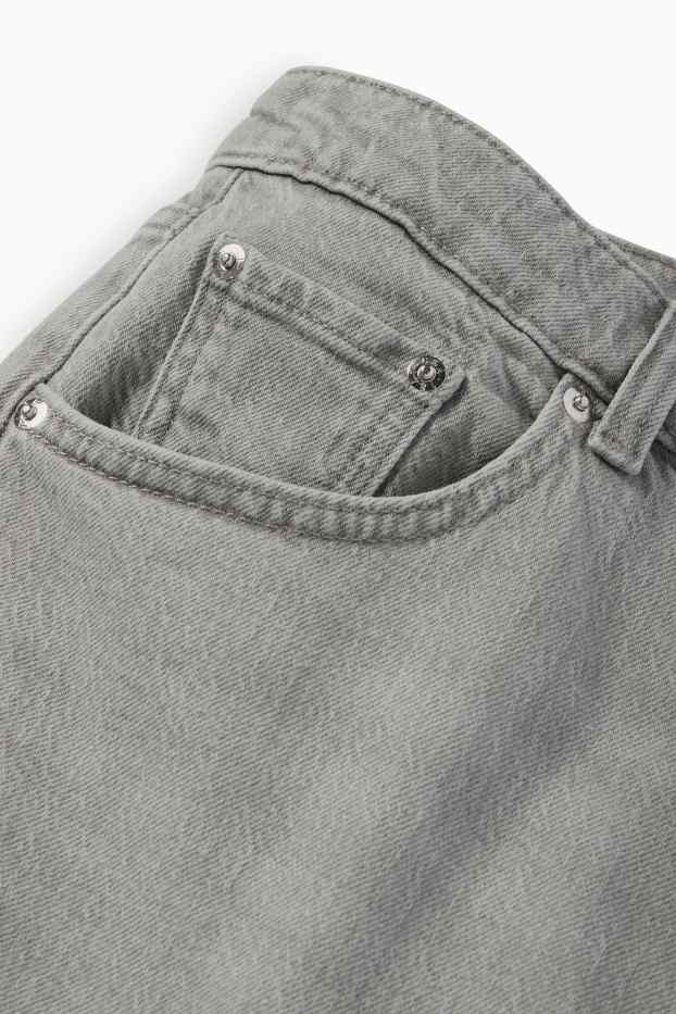 Dames - Mom short - high waist - LYCRA® - jeanslichtgrijs