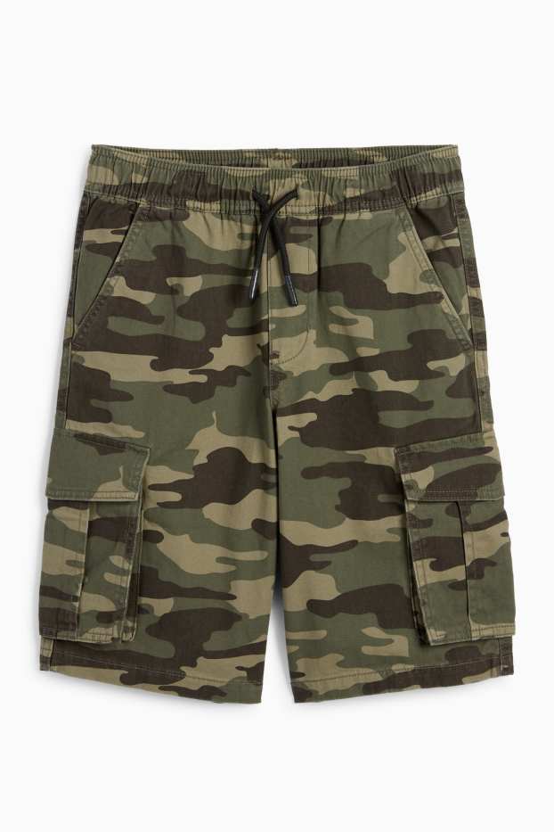 Enfants garçons - Short cargo - à motif - camouflage
