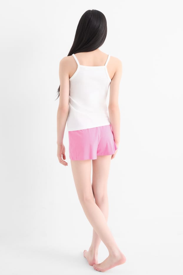 Enfants filles - Lot de 2 - tropiques - pyjashorts - 4 pièces - rose