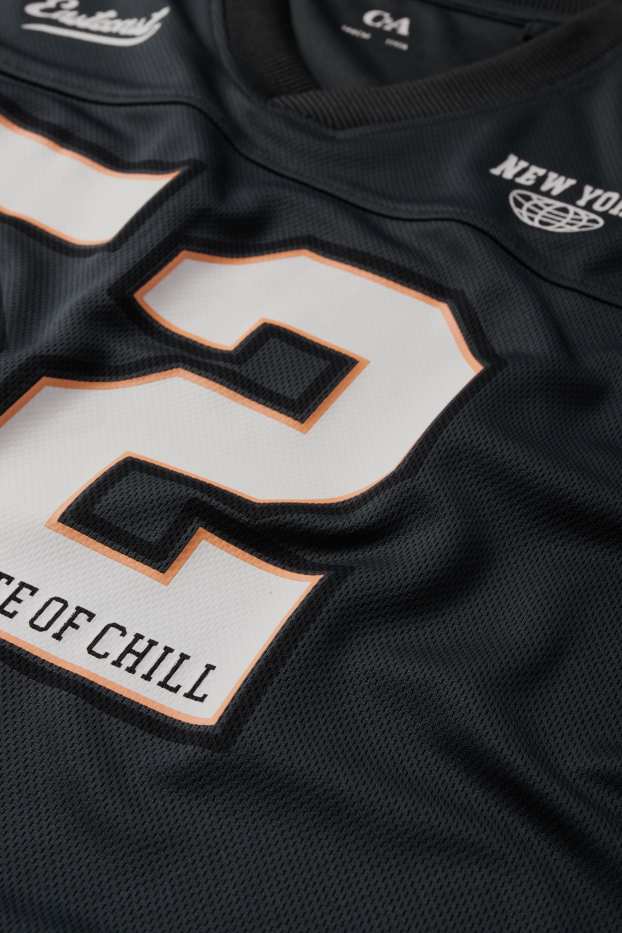 Children Boys - Football - short sleeve T-shirt - black